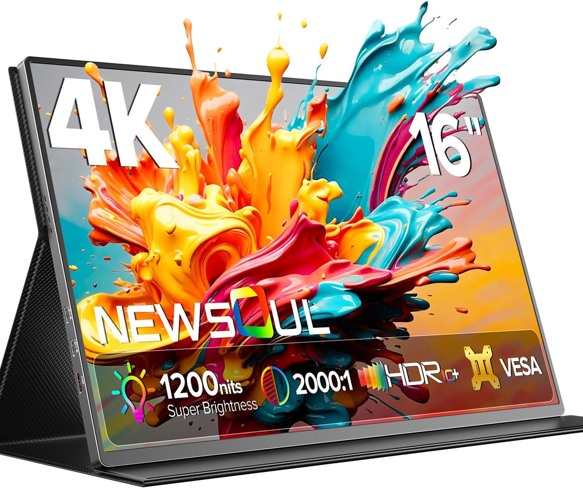 Moniteur portable, 16 pouces, 4K, Newsoul