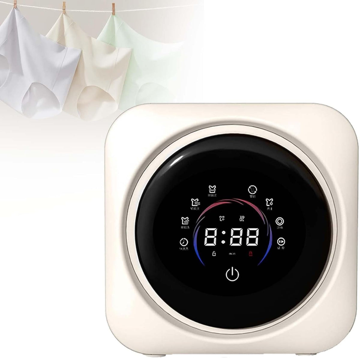 Lave-linge séchant, 65 °c, 45 dB, portable, compact, YISHENX