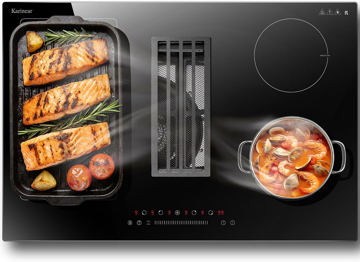 Table de cuisson, 21,5 cm, 135 W, induction, 4 feux, Karinear