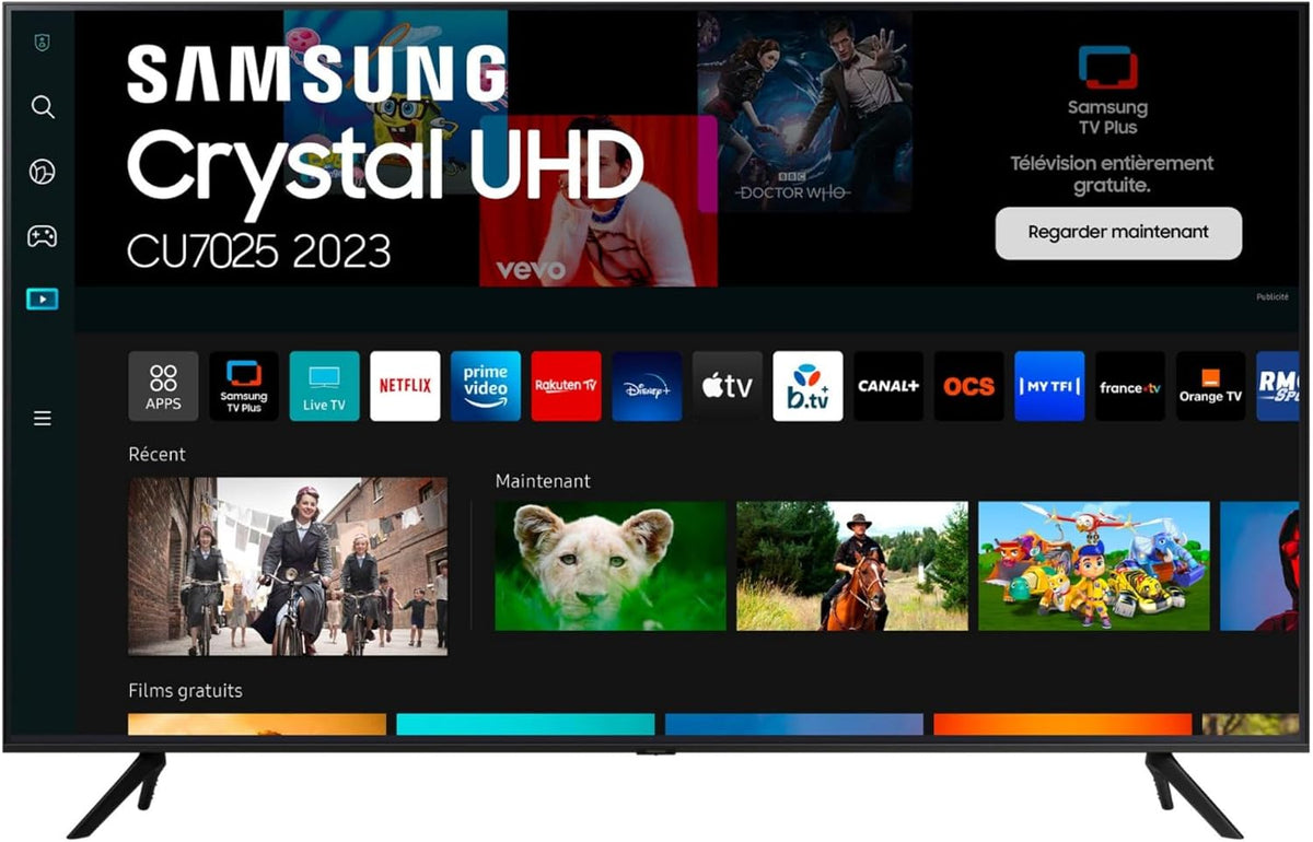 Samsung 43CU7025 téléviseur, 43 pouces, commande intelligente, 4K