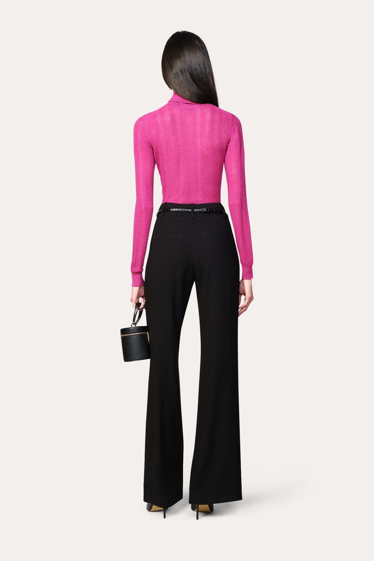 Silk Pointelle Turtleneck Sweater