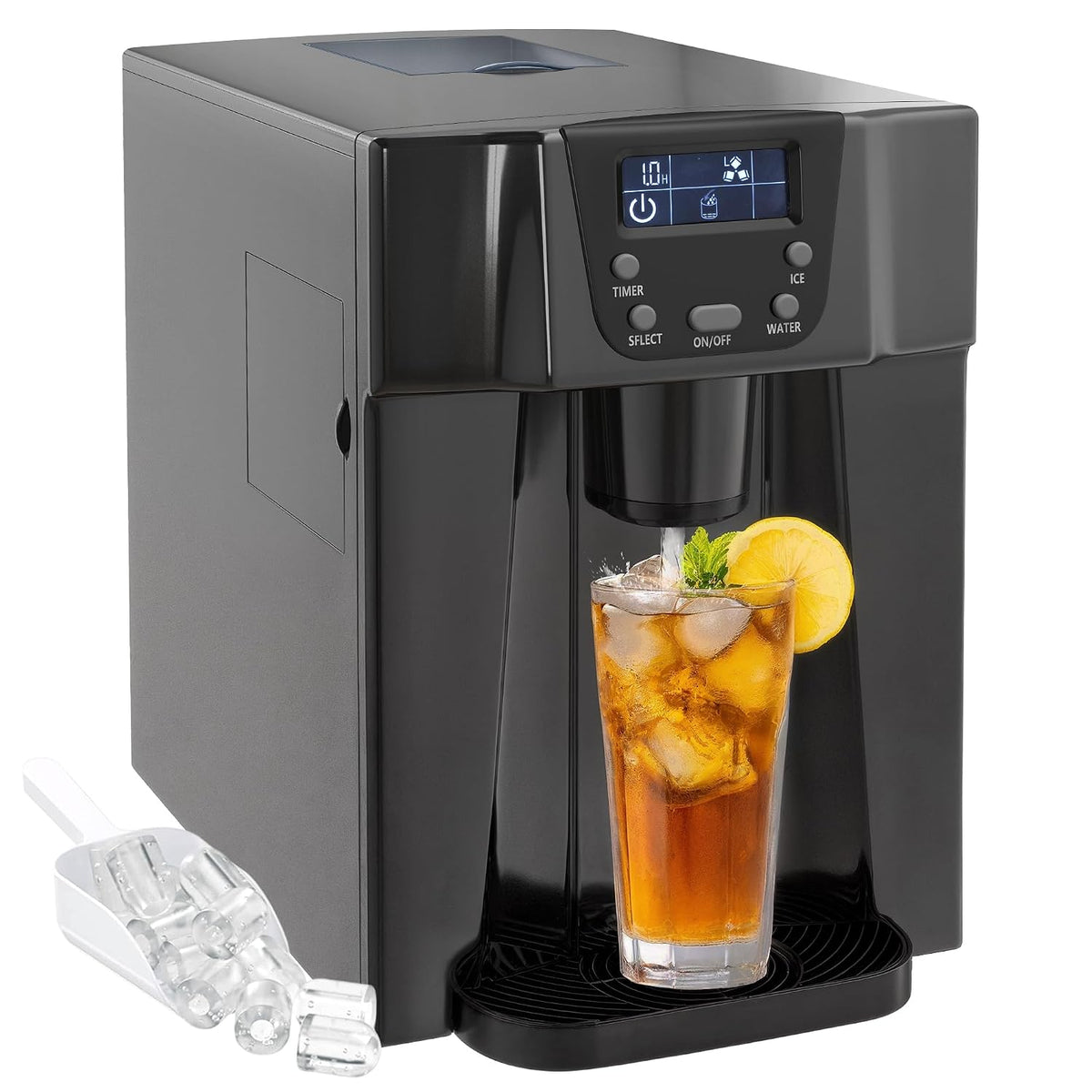 HOMCOM machine à glaçons, 12 kg, noir