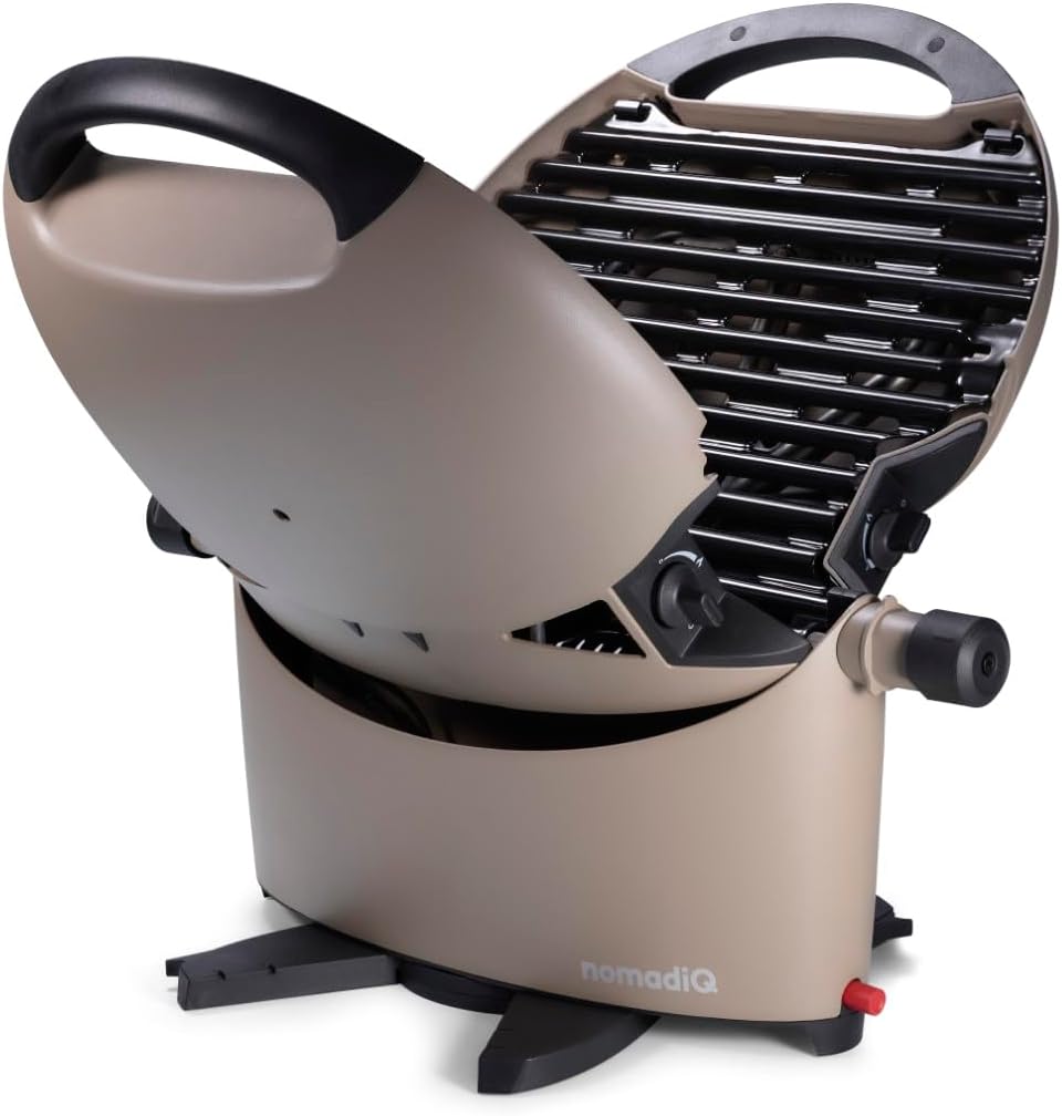 Table de cuisson, 40 cm, compact, à gaz, portable, 2 brûleurs, NOMADIQ
