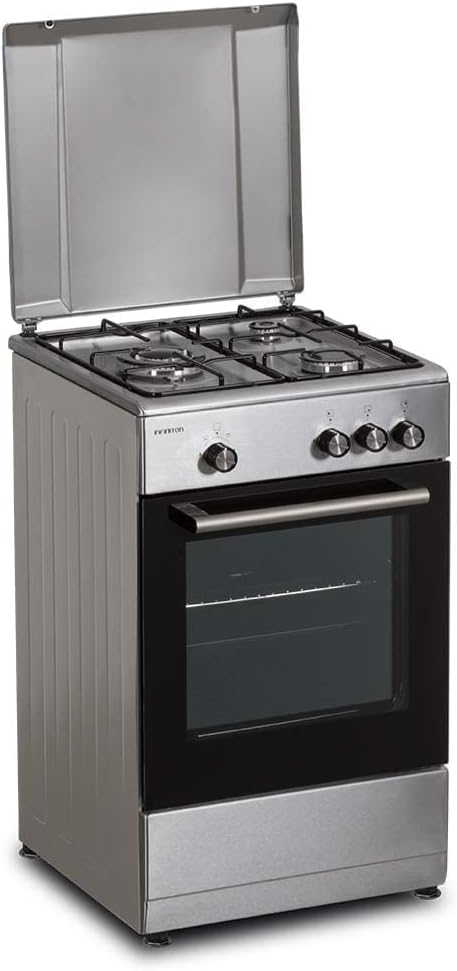 Cuisinière CC57TAC, 50 cm, acier inoxydable, à gaz, gaz naturel, 3 zones, INFINITON ELECTRONICS