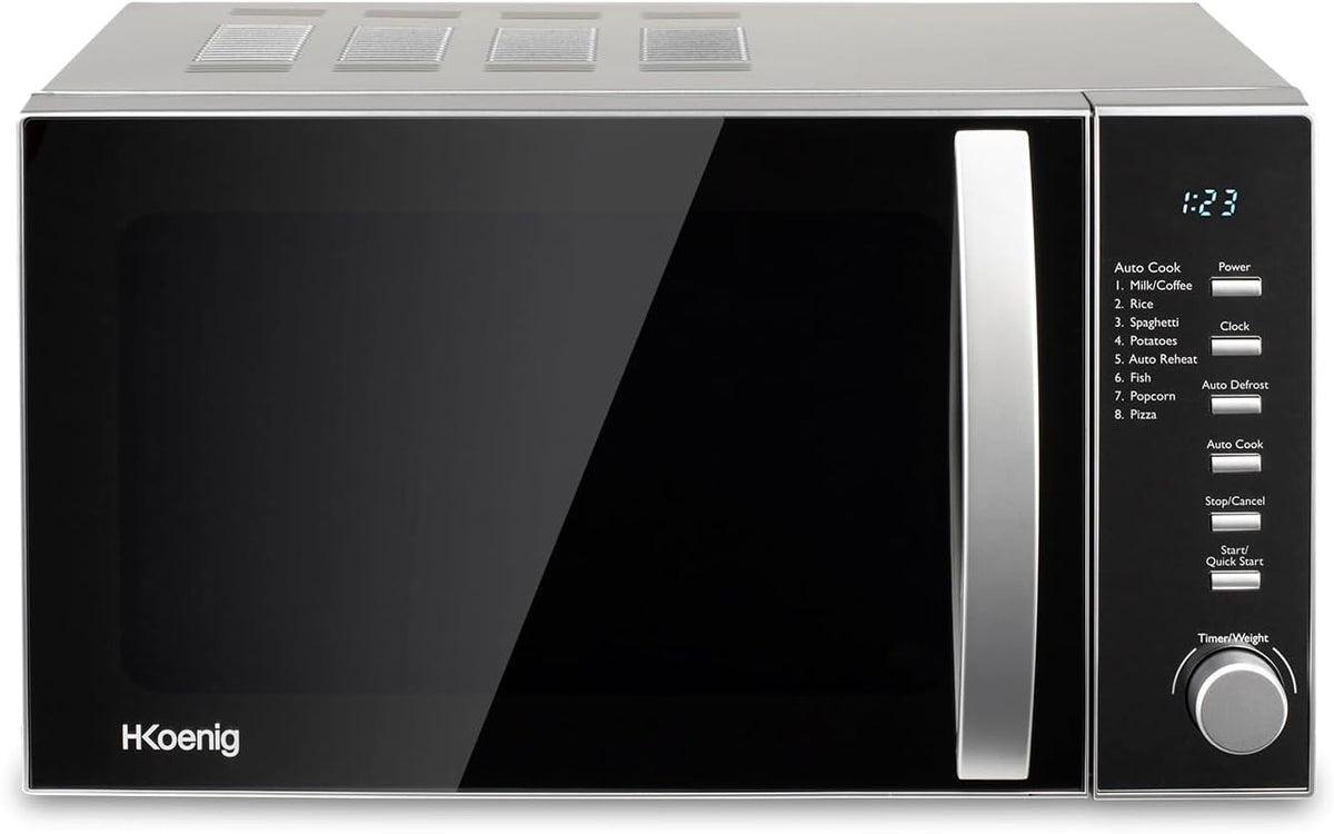 Four à micro-ondes VIO2, 24,5 cm, 20 L, 700 W, noir, compact, 6 niveaux, H.Koenig