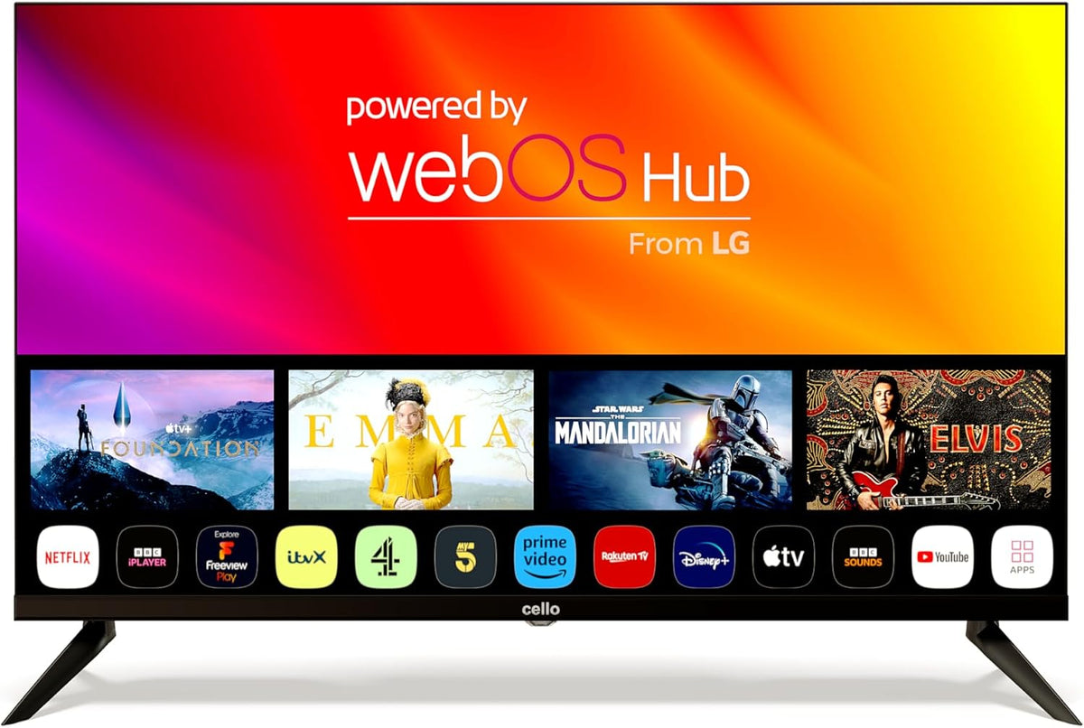 Téléviseur, 32 pouces, avec éclairage LED, Bluetooth, Cello