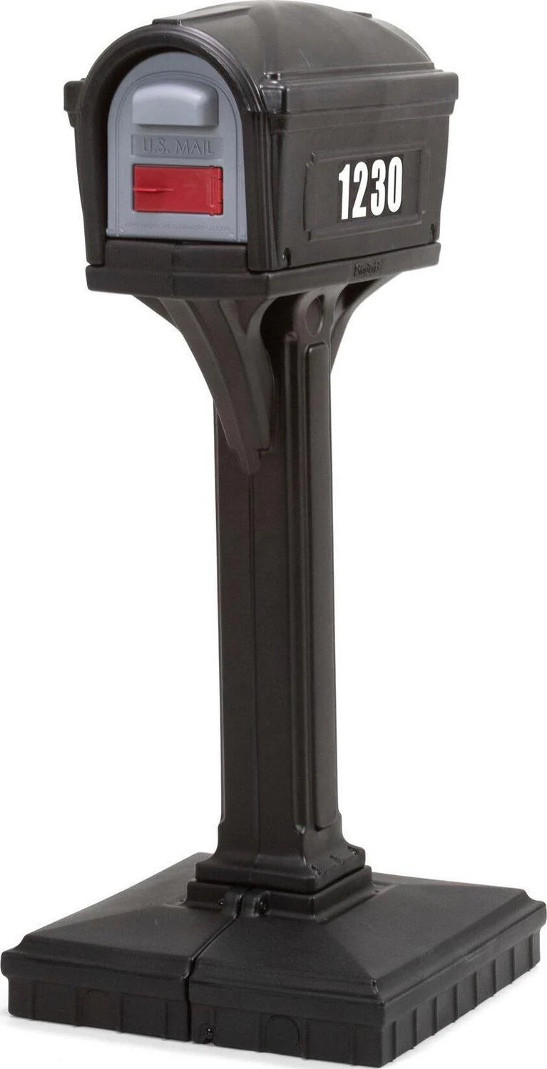 Classic Black Plastic Mailbox