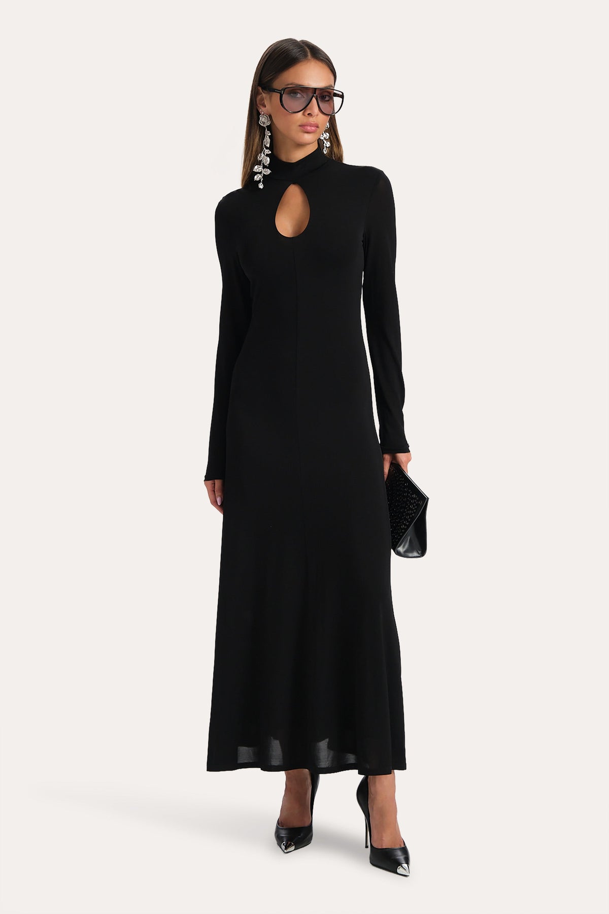 Raven Keyhole Midi Dress