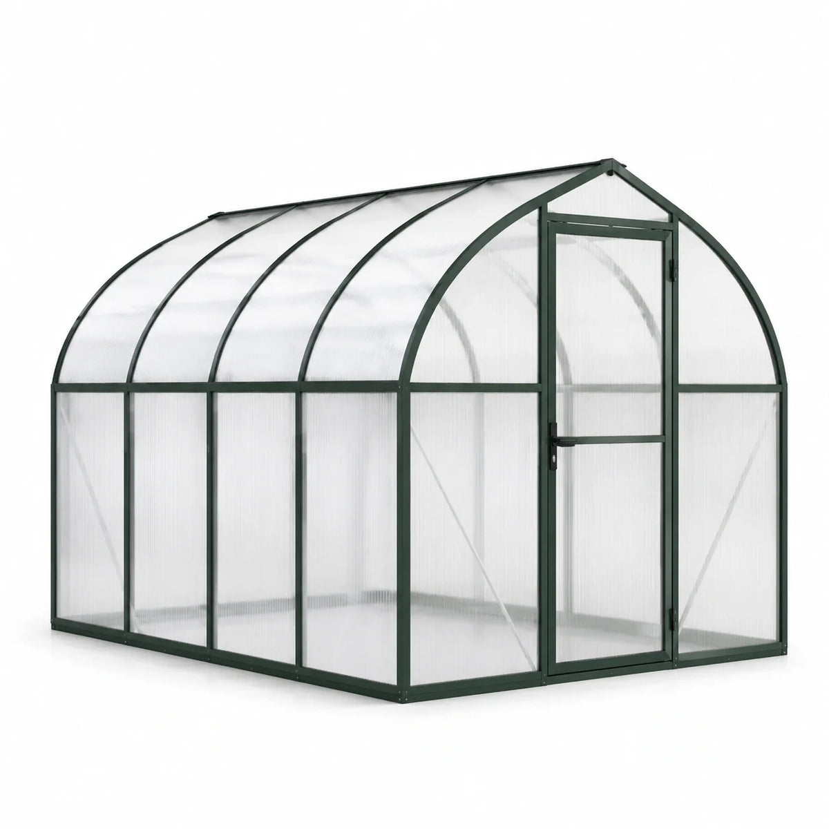 Serre de jardin en polycarbonate et aluminium 250x200x190 cm