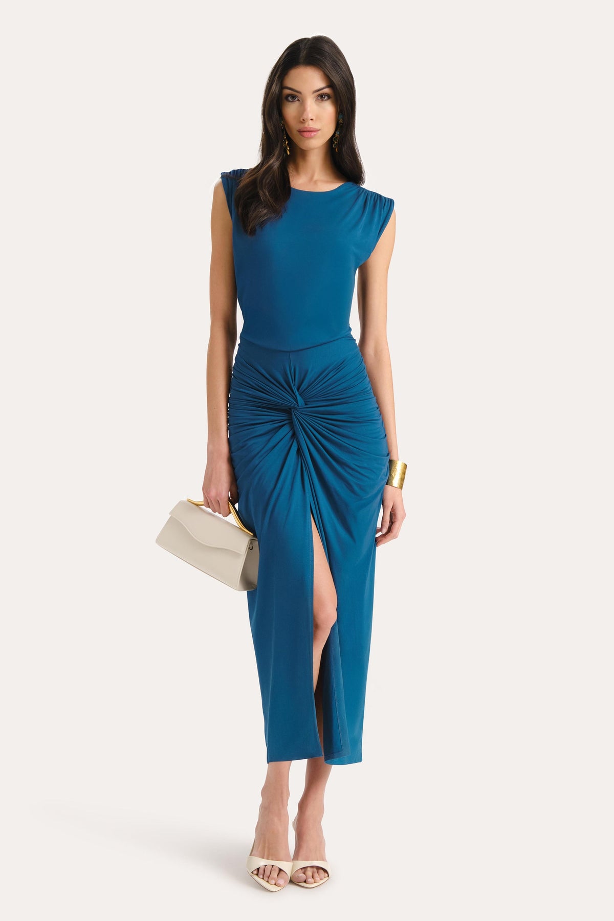 Gwen Ruched Midi Dress