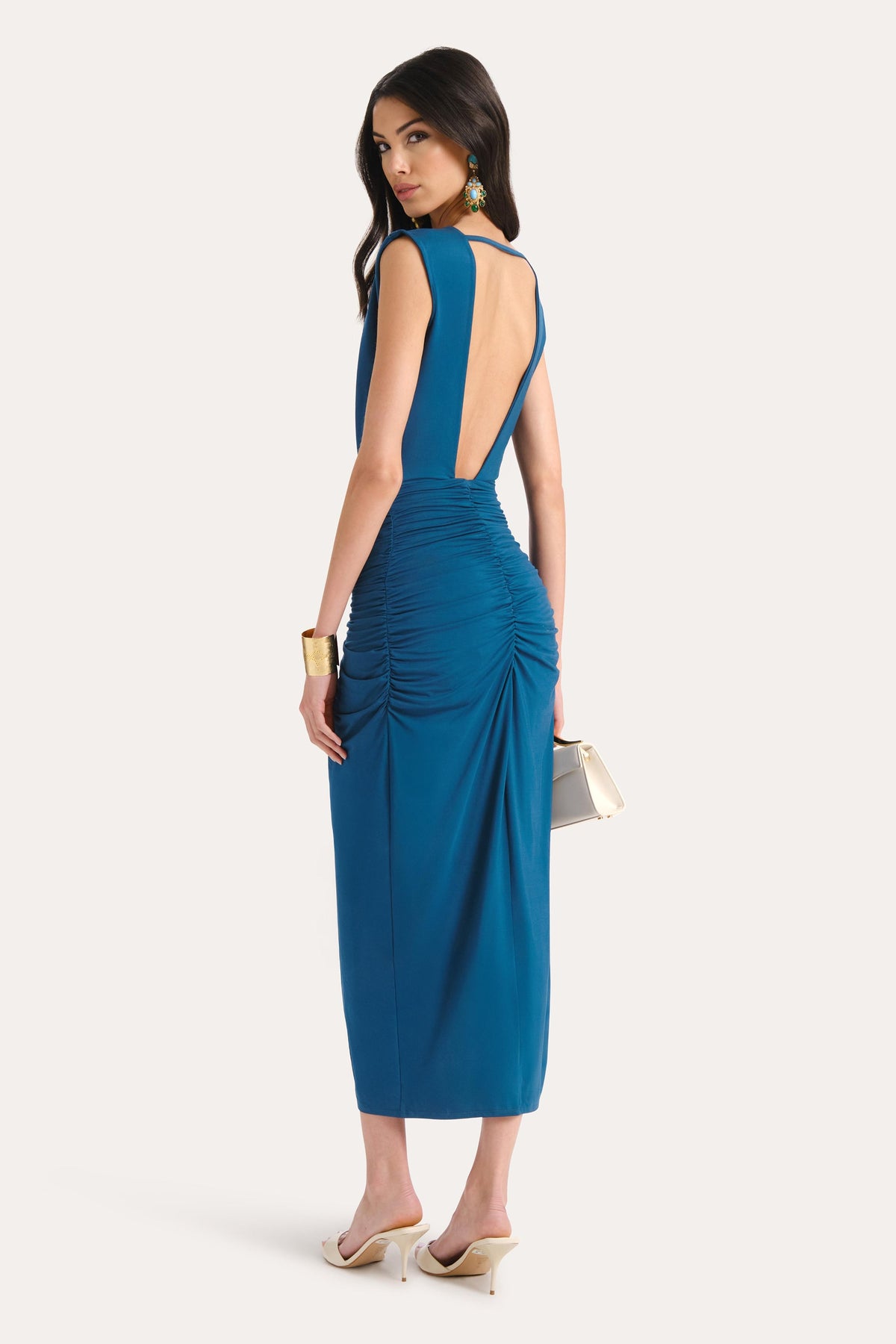 Gwen Ruched Midi Dress