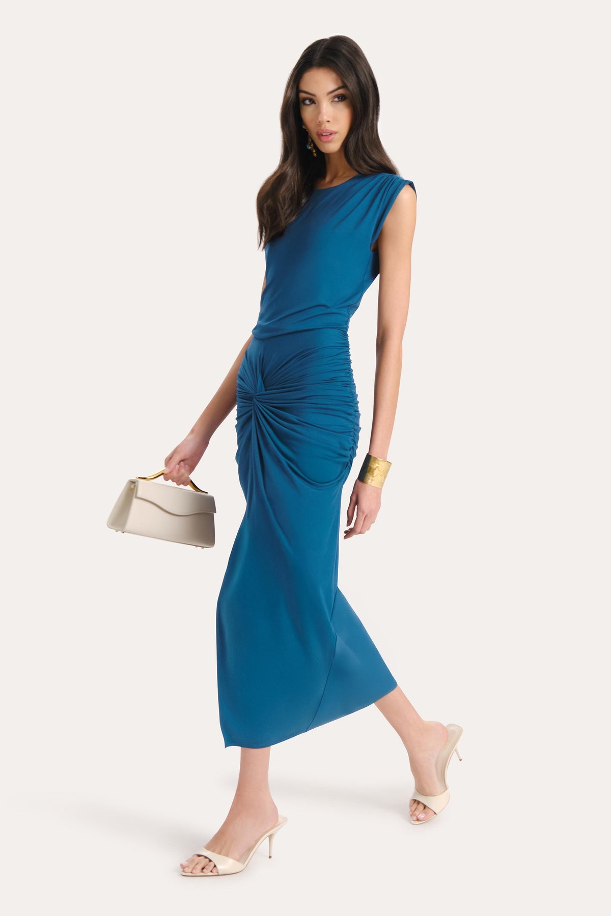 Gwen Ruched Midi Dress