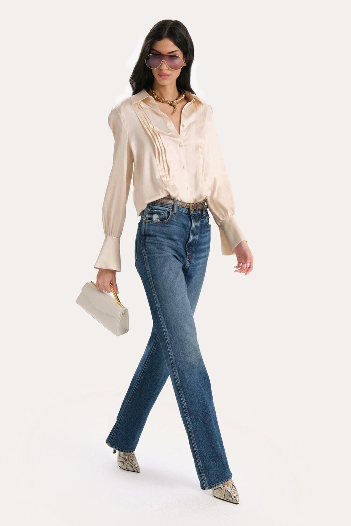 Chloe Charmeuse Blouse