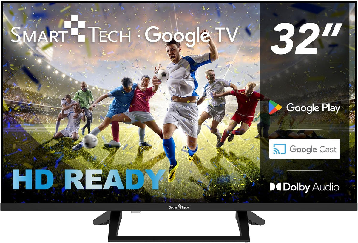 Téléviseur 32HG01V, 80 cm, 32 pouces, avec éclairage LED, commande intelligente, Smart Tech