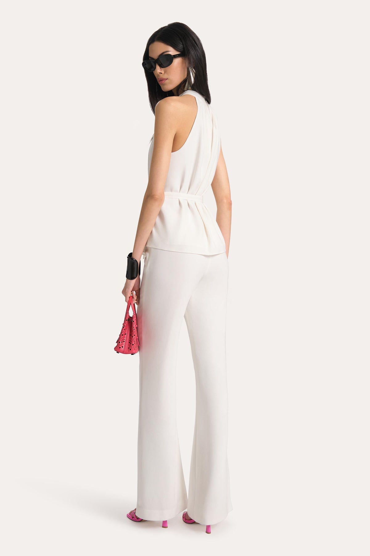 Amina Fluid Crepe Halter Top