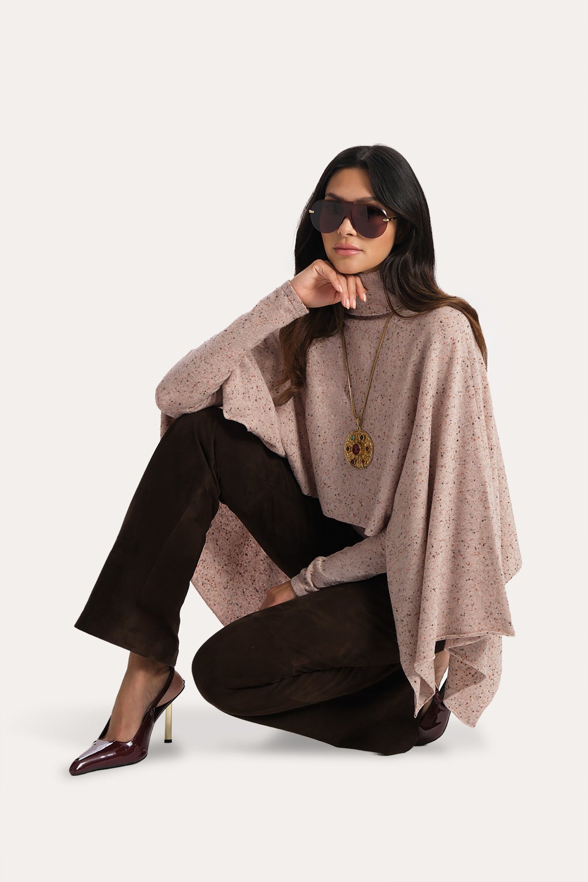 Kennedy Cashmere Poncho
