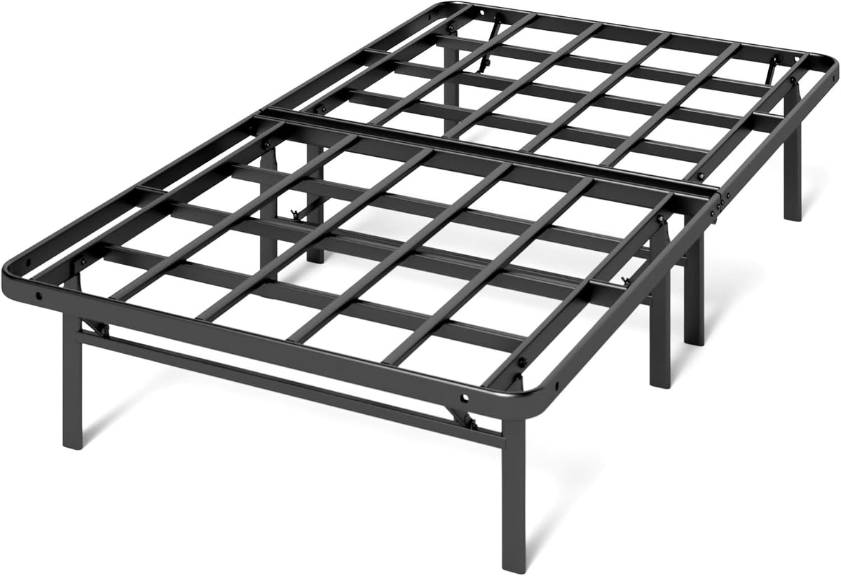 Queen Bed Frame - 14 in SmartBase Elite Metal Bed Frame with Steel Slat Support, Box Spring Replacement, Tool-Free Assembly - Super Heavy Duty Platform Bed Frame with Underbed Storage Space, Queen Size