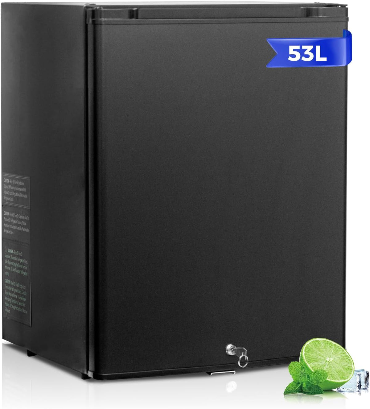 Mini-réfrigérateur, 61 cm, 12 V, 220 V, 53 L, noir, pour la chambre, Smad