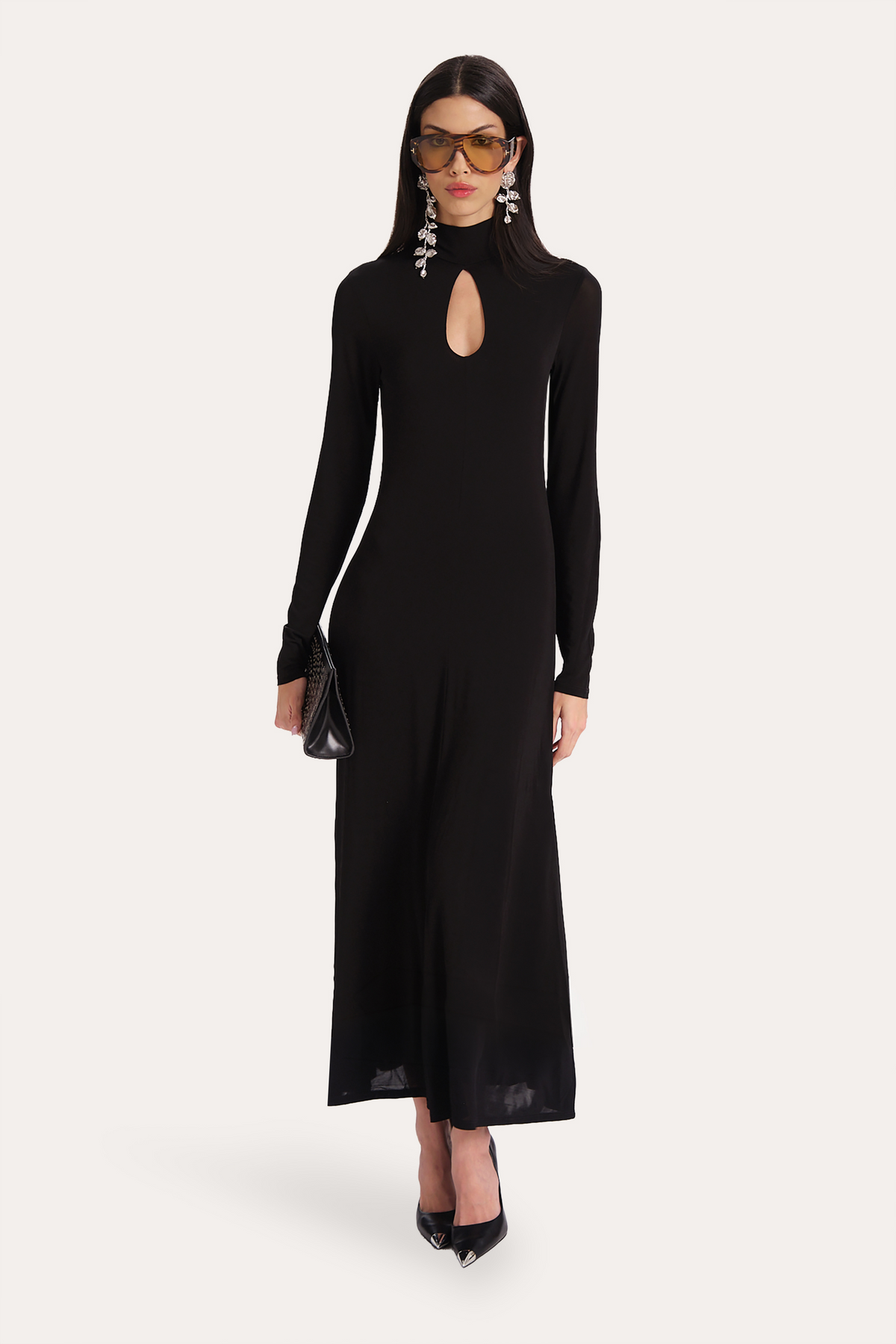 Raven Keyhole Midi Dress