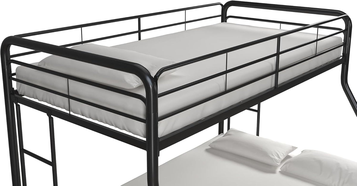 DHP Dusty Twin Over Full Metal Bunk Bed, Off White
