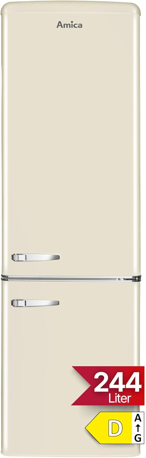 Amica KGCR 387 101 réfrigérateur-congélateur, 181 cm, 244 L, beige