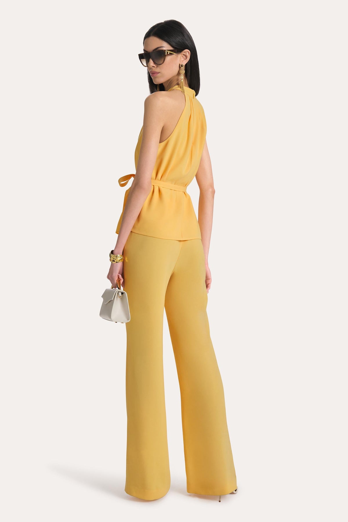 Amina Fluid Crepe Halter Top