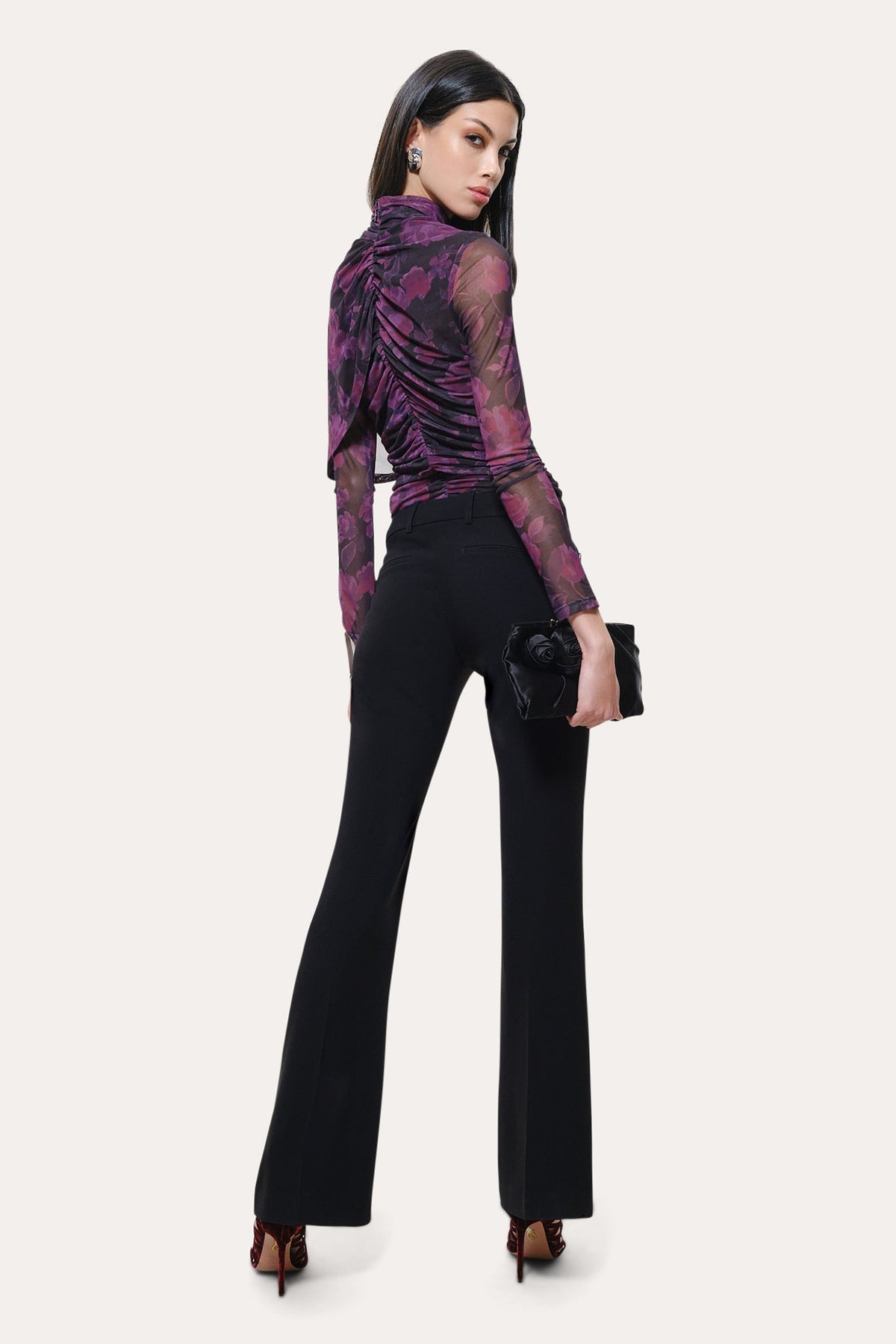 Georgia Ruched Mesh Top