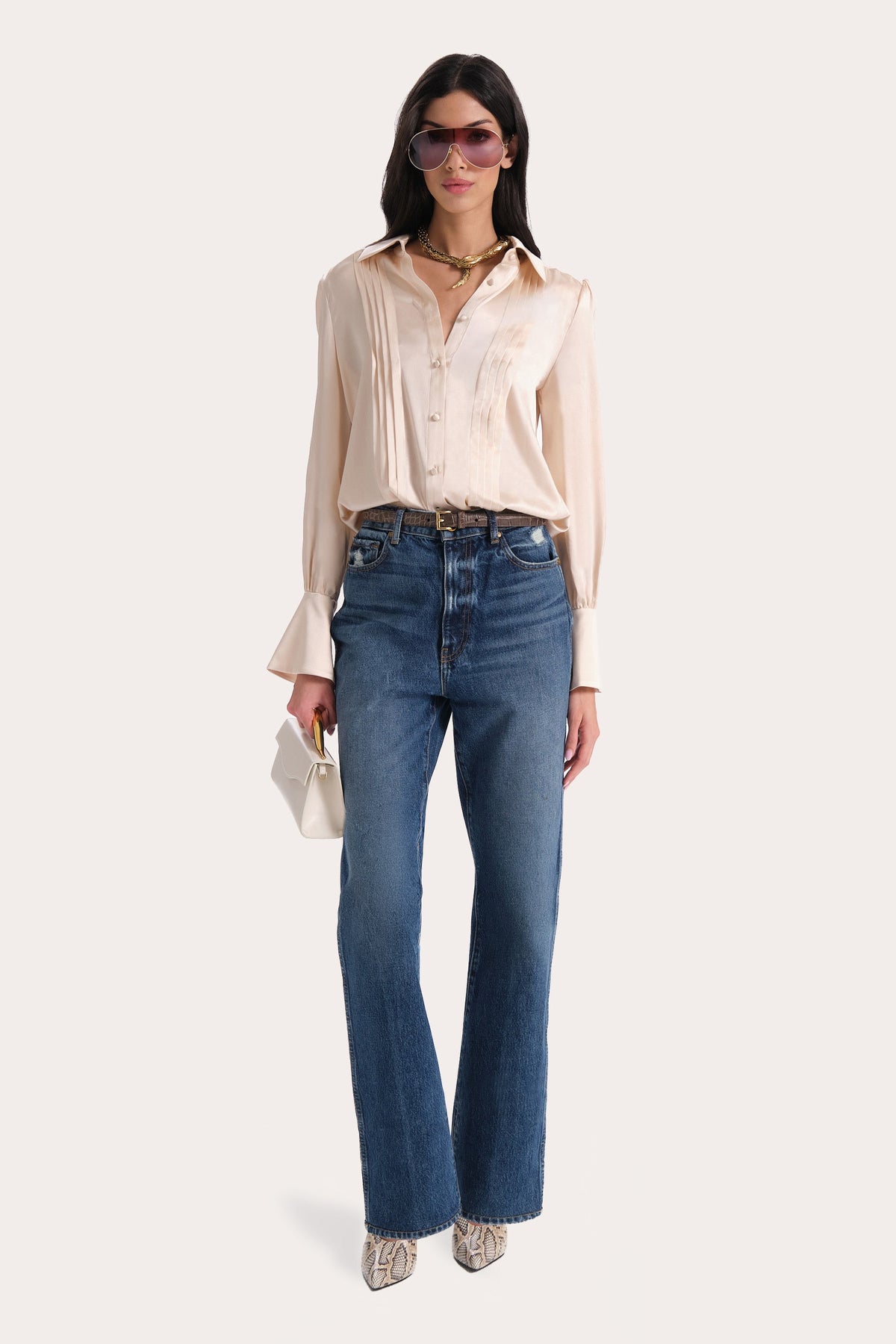 Chloe Charmeuse Blouse