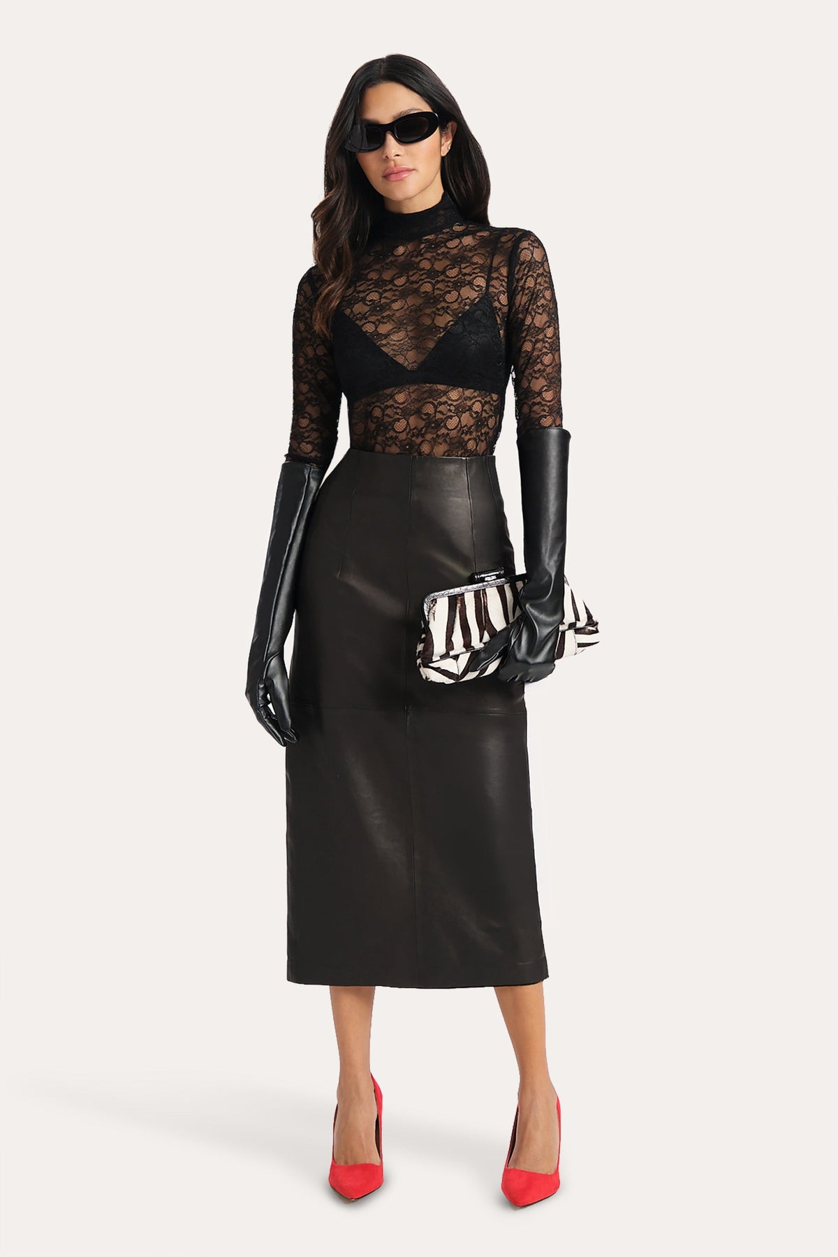 Annabelle Rebrod茅 Lace Bodysuit