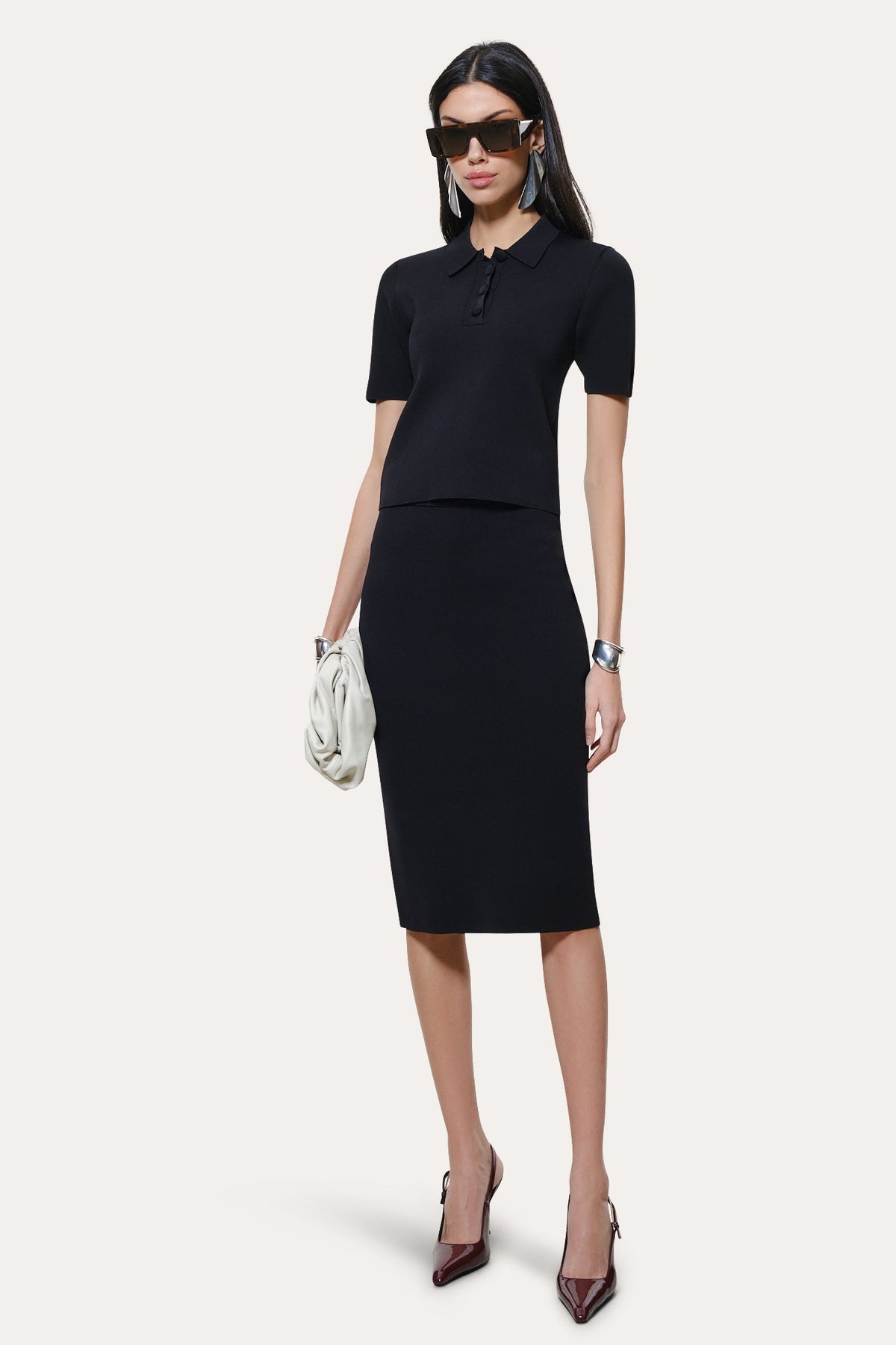 Skylar Milano Sculpt Cropped Polo