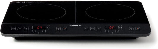 Table de cuisson, 28 × 28 cm, 2000 W, 1500 W, noir, induction, portable, vitrocéramique, 8 niveaux, Ariete