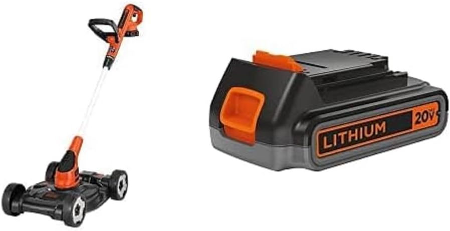 Combination String Trimmer, Lawn Mower, and Edger, Cordless 3-in-1