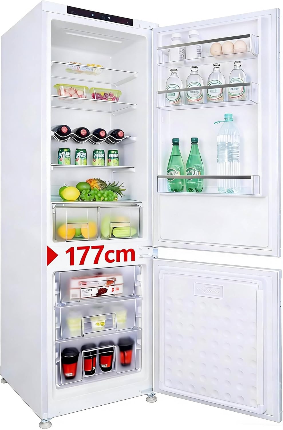 Réfrigérateur-congélateur, 177 cm, 248 L, 186 L, 62 L, No Frost, encastrable, magictec