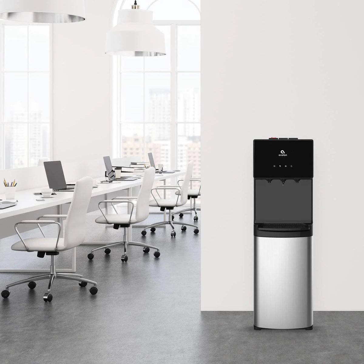 Bottom Loading Water Cooler Water Dispenser With BioGuard, 3 Temperature Settings