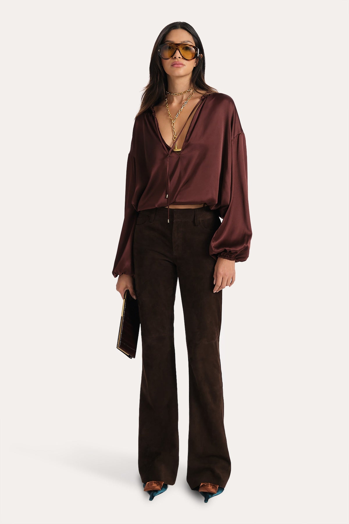 Messa Silk Charmeuse Blouse