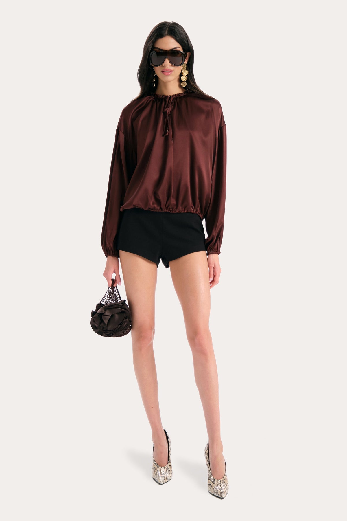 Messa Silk Charmeuse Blouse