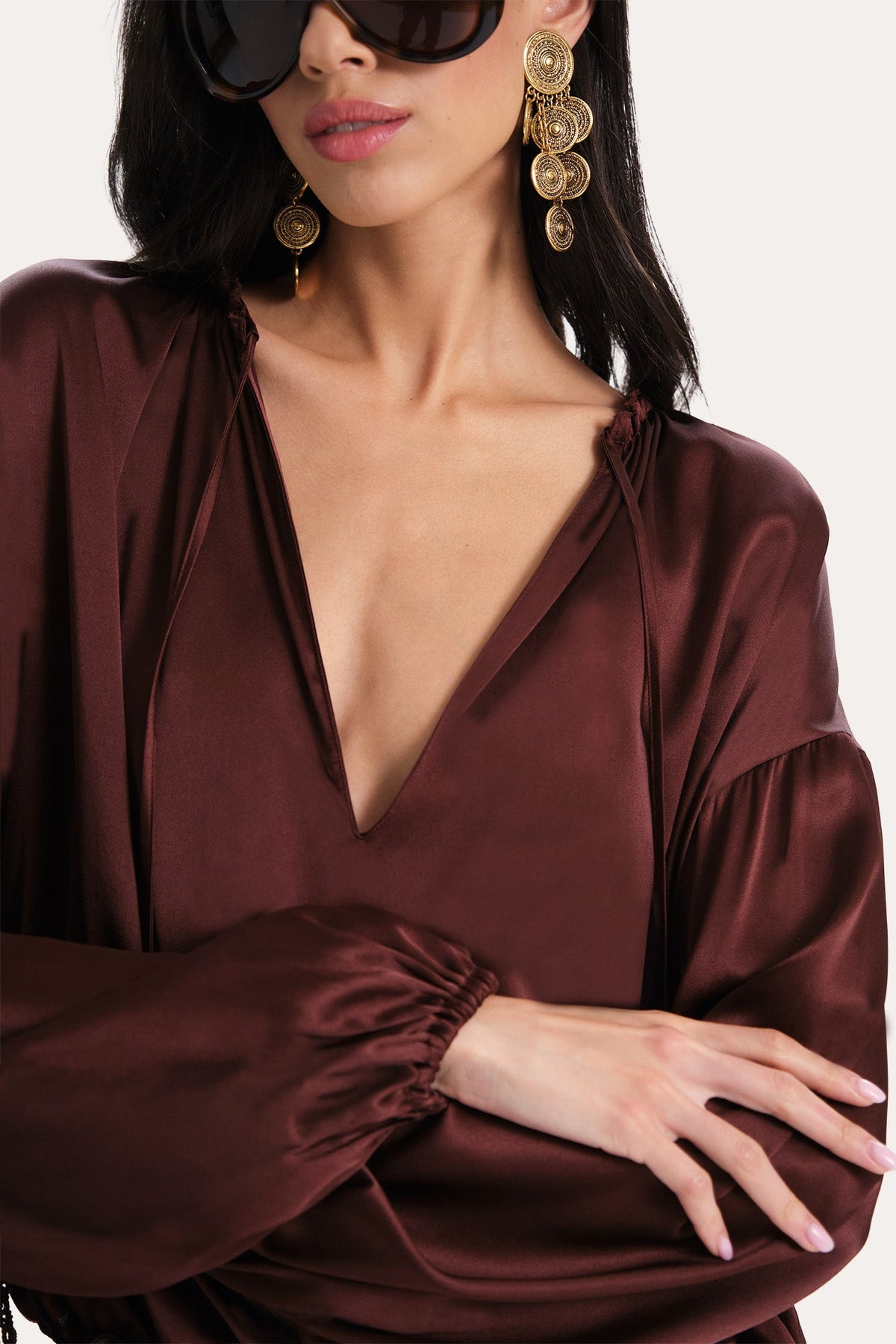 Messa Silk Charmeuse Blouse