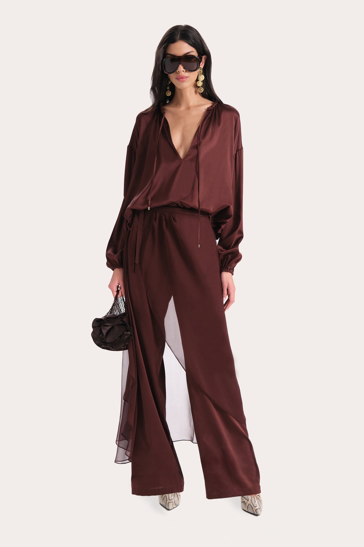 Messa Silk Charmeuse Blouse