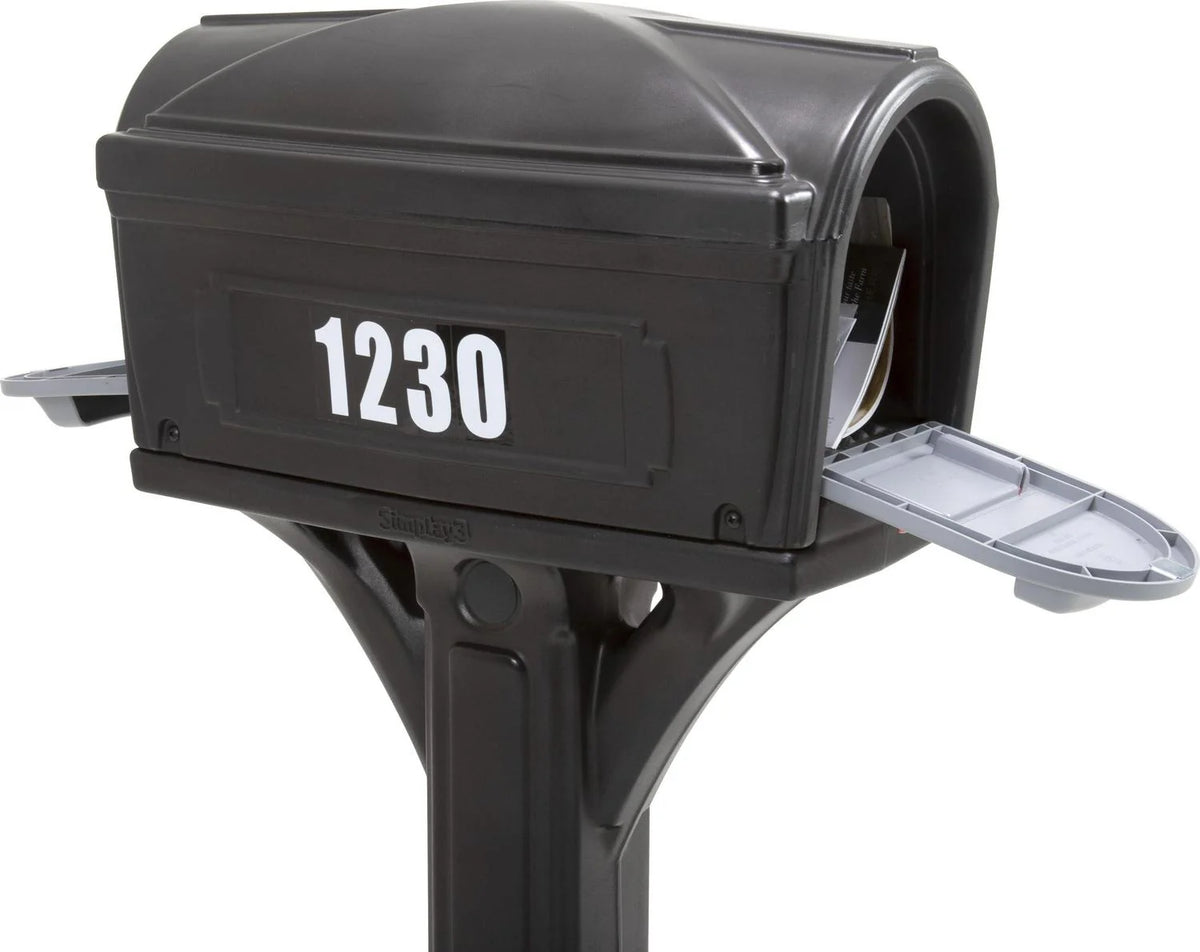 Classic Black Plastic Mailbox