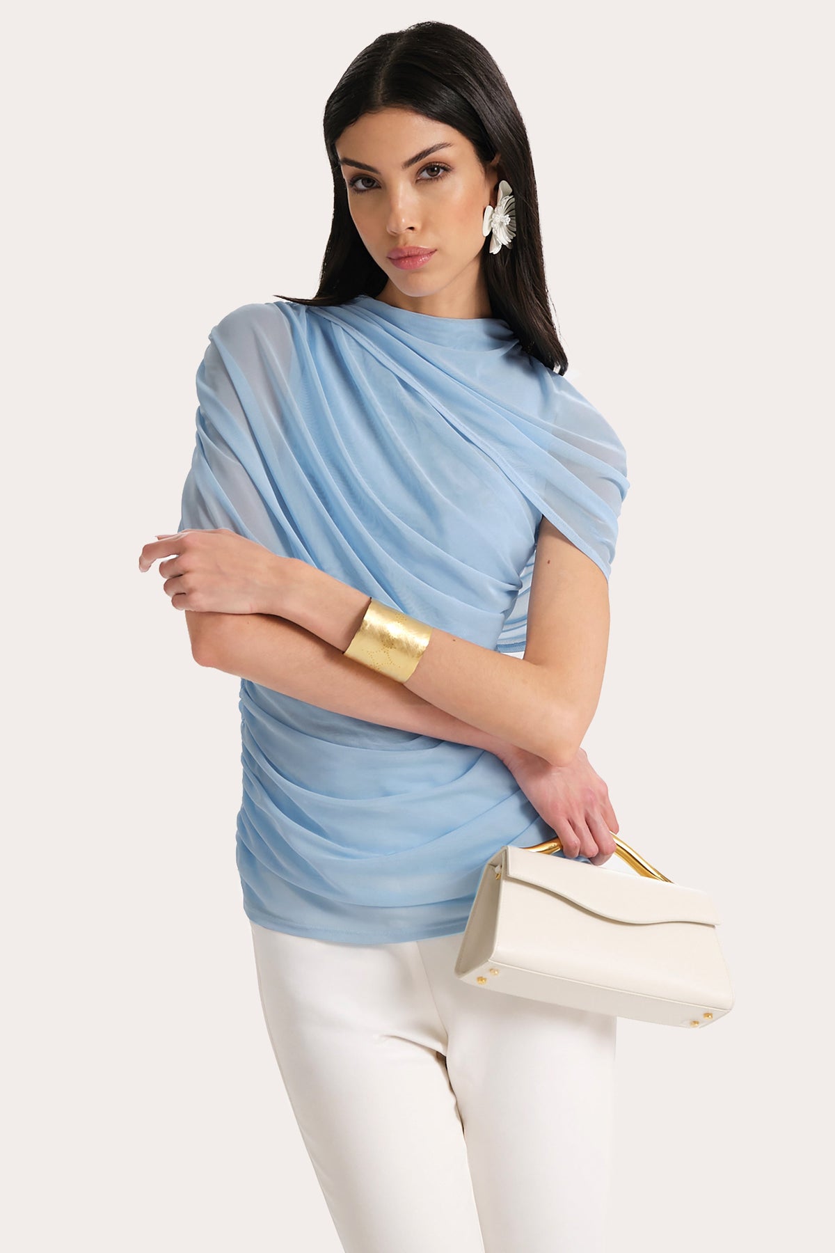 Gaia Draped Mesh Top