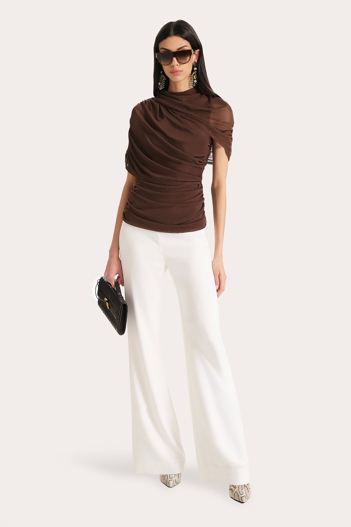 Gaia Draped Mesh Top