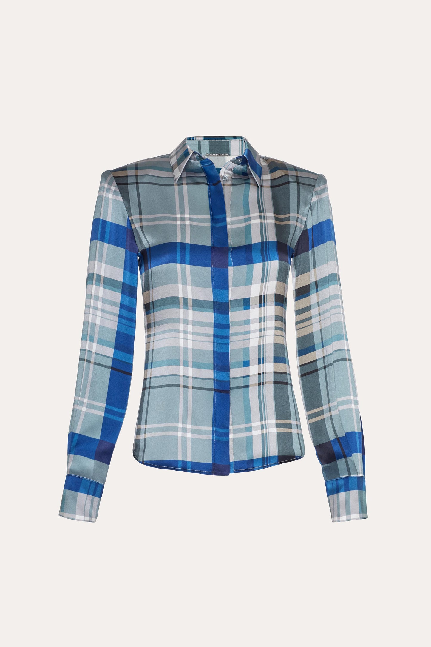 Emma Tailored Silk Charmeuse Blouse
