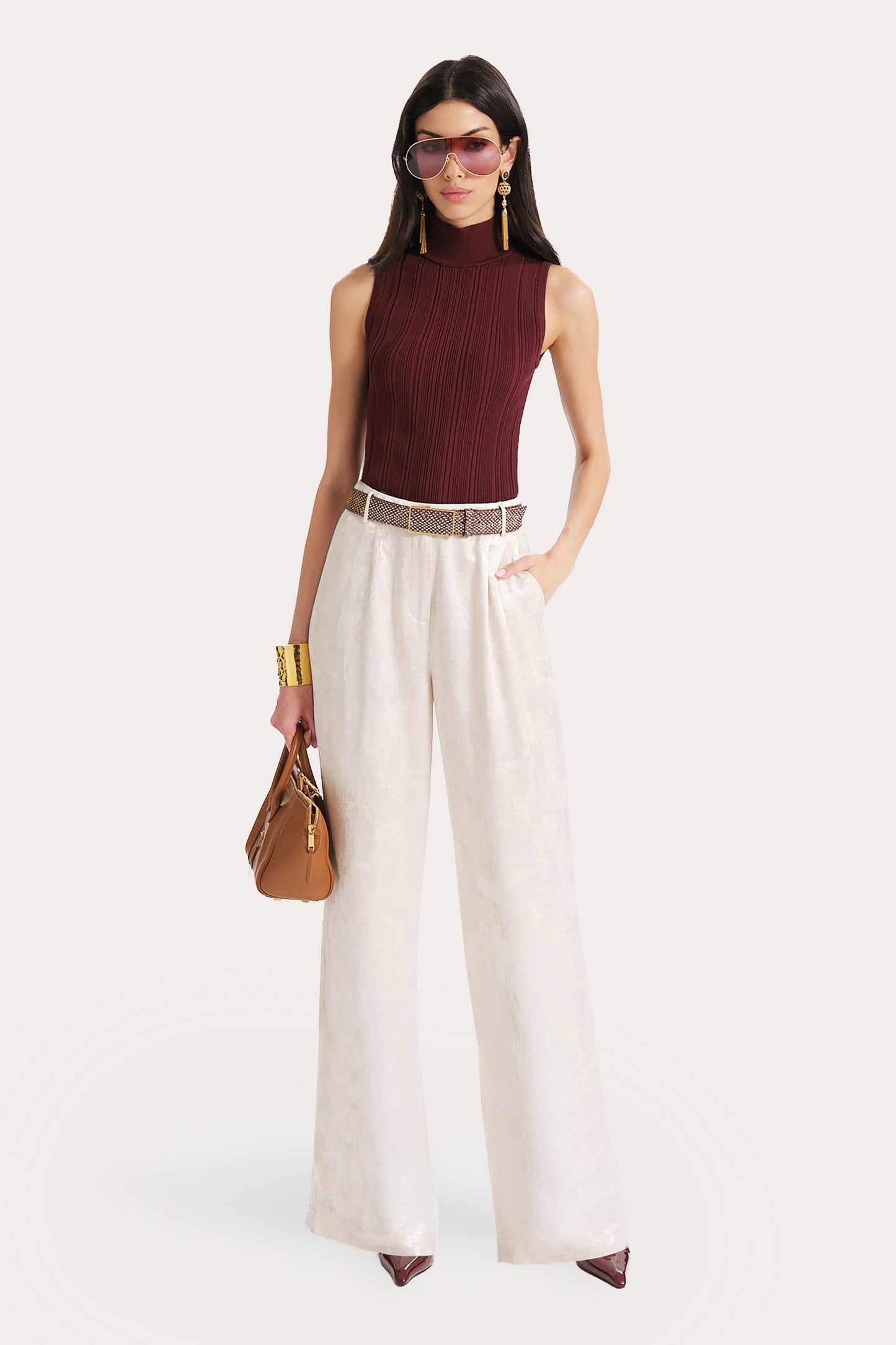 Azura Ribbed Sleeveless Mock Neck