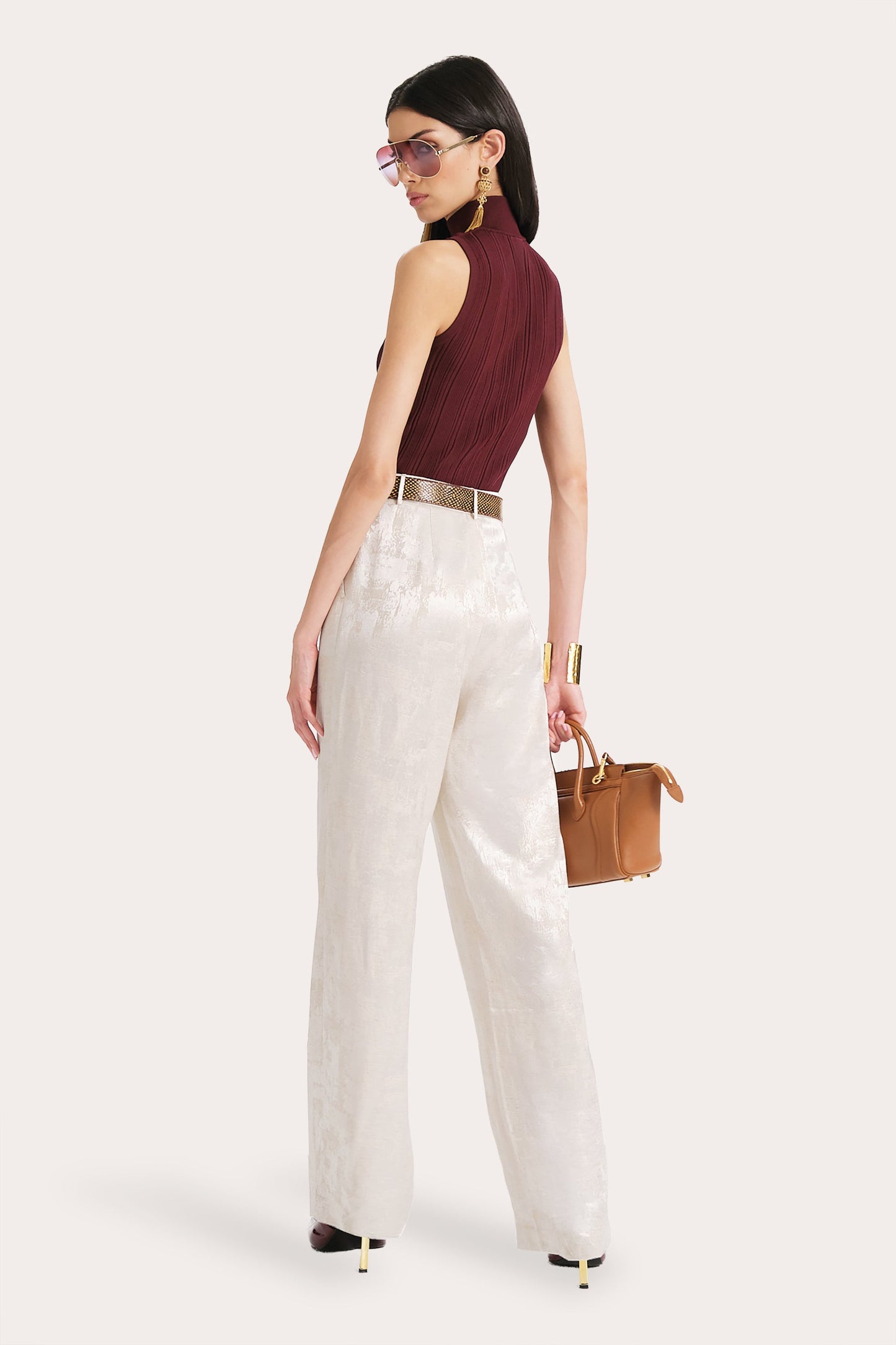 Azura Ribbed Sleeveless Mock Neck