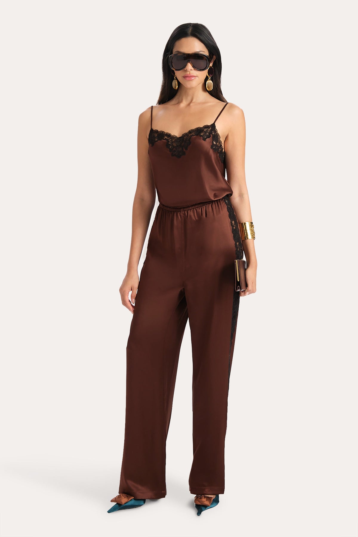 Cecilia Silk Lace Jumpsuit