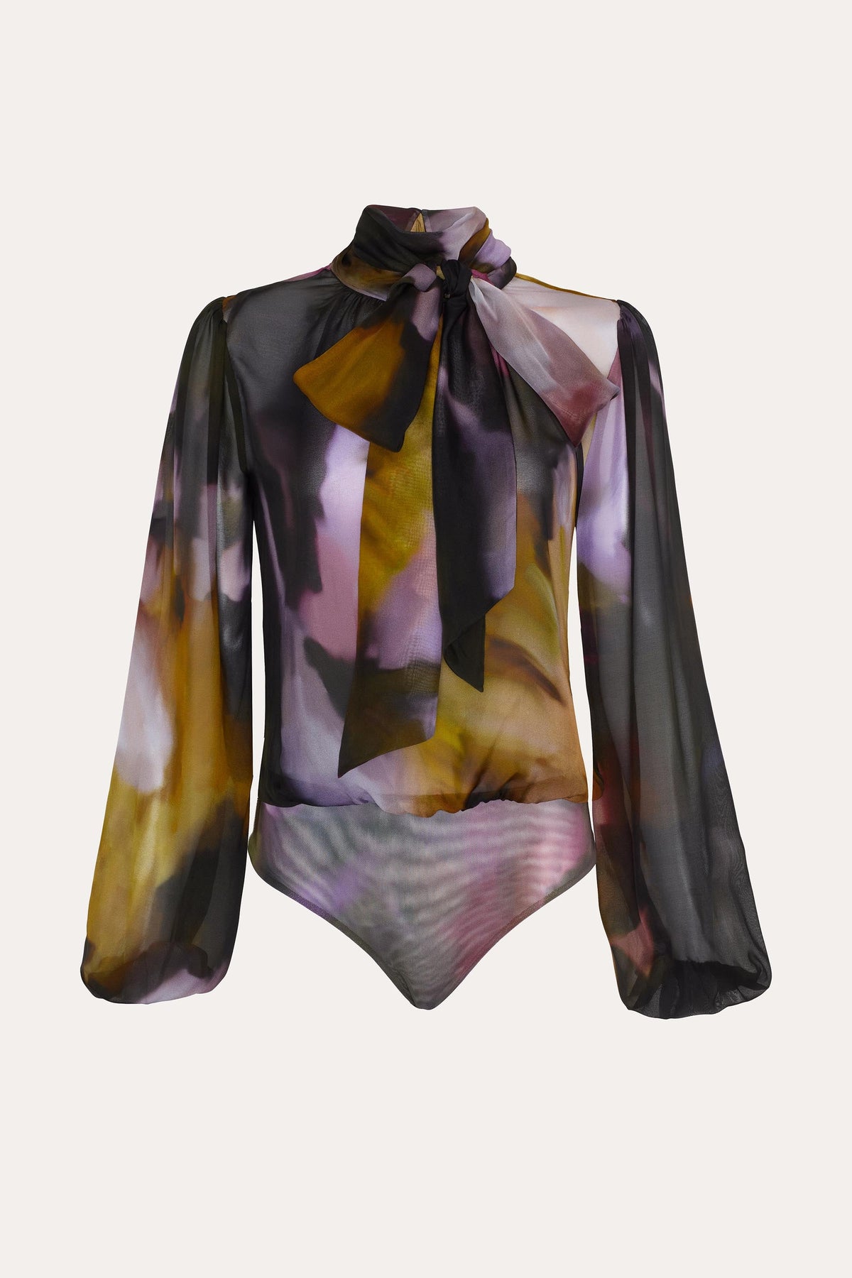 Emma Silk Chiffon Printed Bodysuit