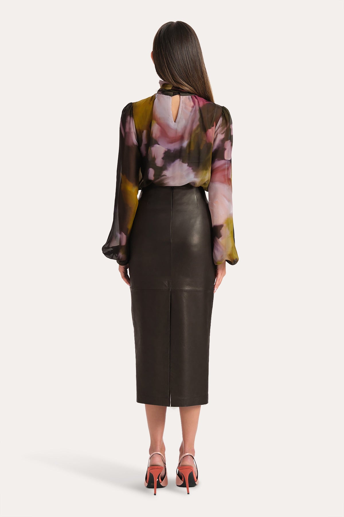 Emma Silk Chiffon Printed Bodysuit