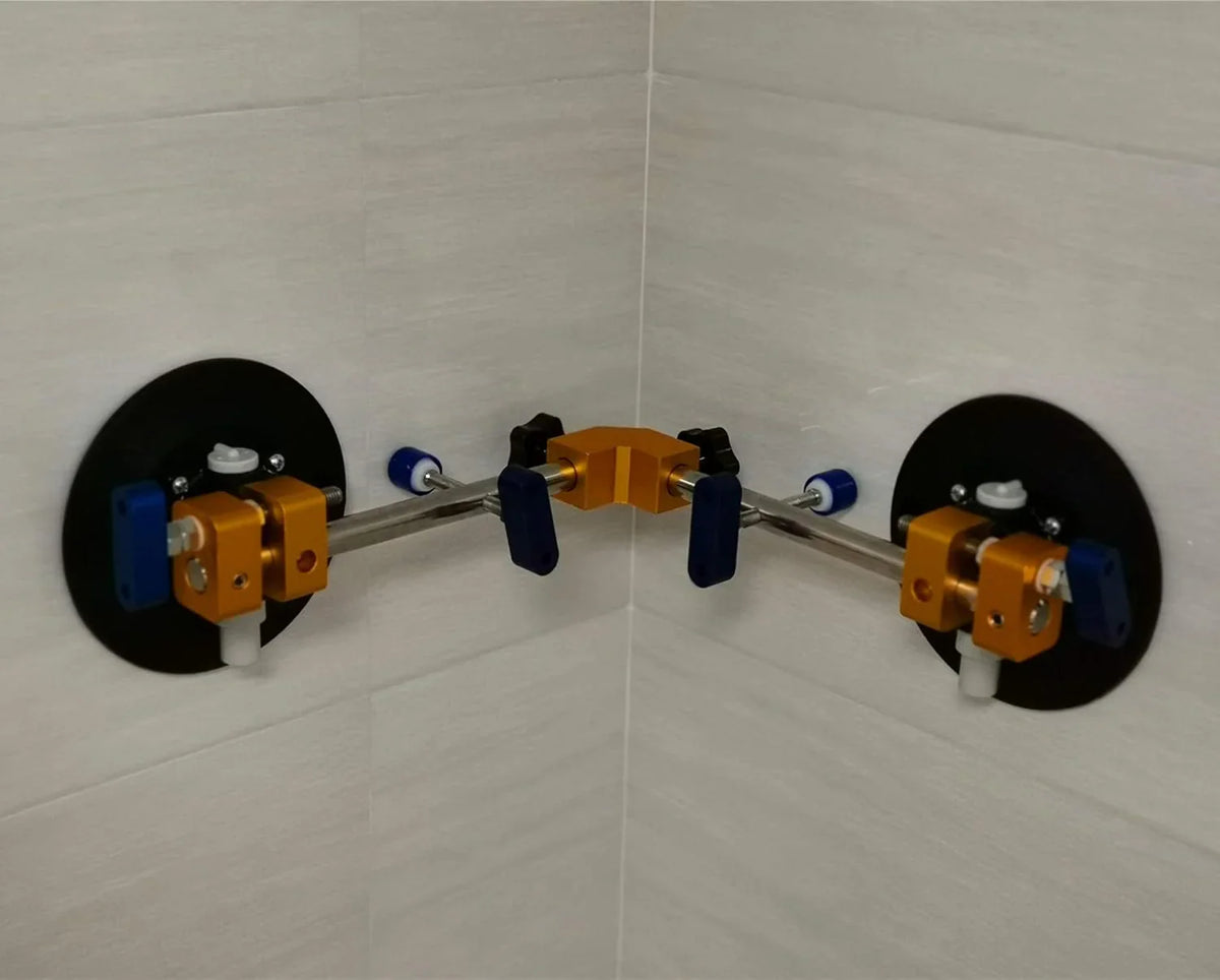 Angle 90 Degree Countertop Seam Setter with 6" Suction Cup for Seam Joining & Leveling/Professional Countertop, granite . Stone, Marble Slab Installation. (2 PACK) (6" seam setter)