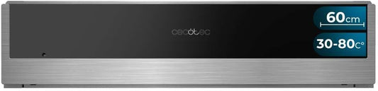 Cecotec tiroir chauffant, 60 cm, 470 W, réglable, avec tiroirs, acier inoxydable, noir, encastrable