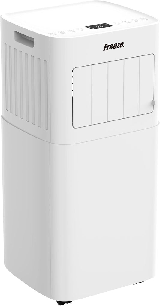 Climatiseur portable, 7000 BTU, avec éclairage LED, réglable, avec télécommande, blanc, mobile, FREEZE.
